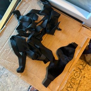 Sexy and playful bedroom straps with blind fold